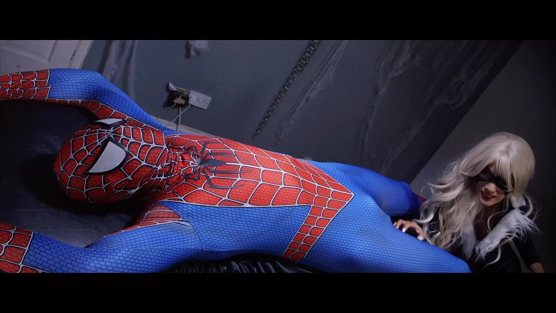 UKTickling – Black Cat & Spiderman Part 2 Never Let A Black Cat Cross Your Path.webp