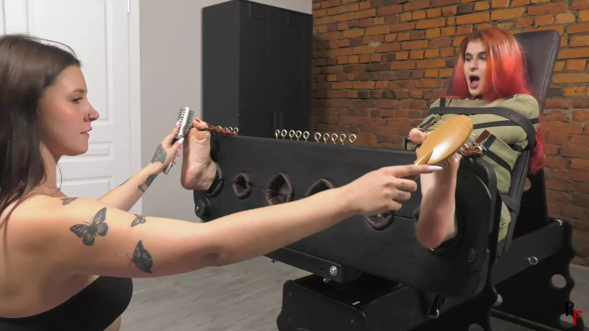 RFStudioProduction – Liza Lush plays with feet of stocked Pandora in a straitja.webp