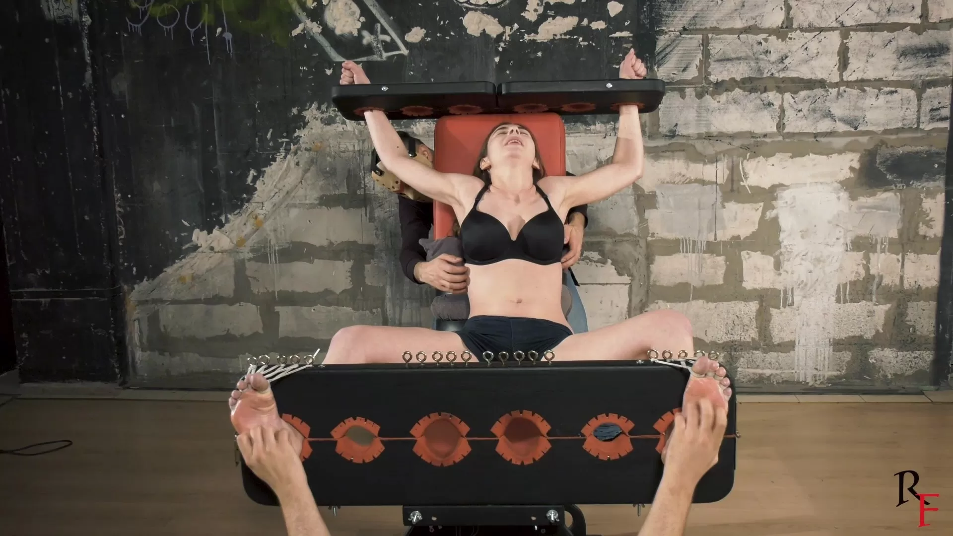 RussianFetish - Tickling hell for Bria in stocks or story how we tease 18 yo bea.webp