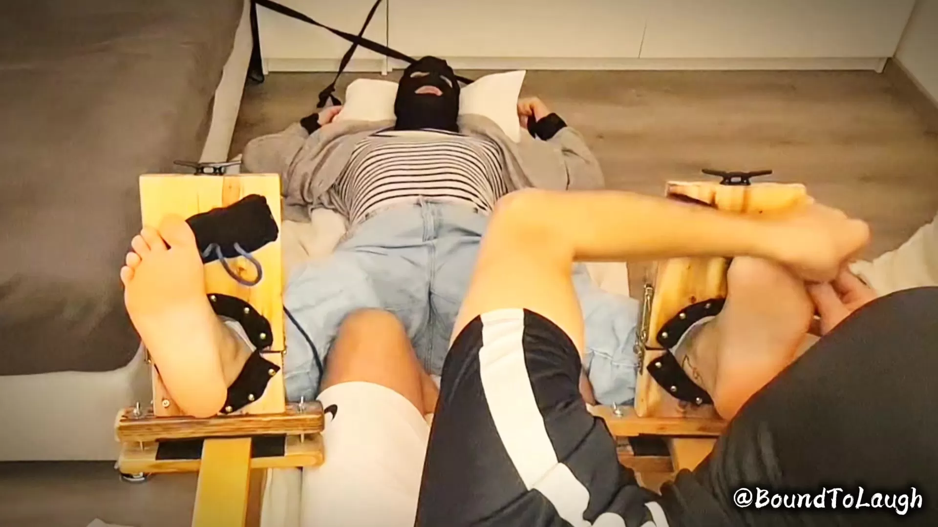 BoundToLaugh – Disobedient Wife Punished in Stocks – Extreme Foot Tickling & T.webp
