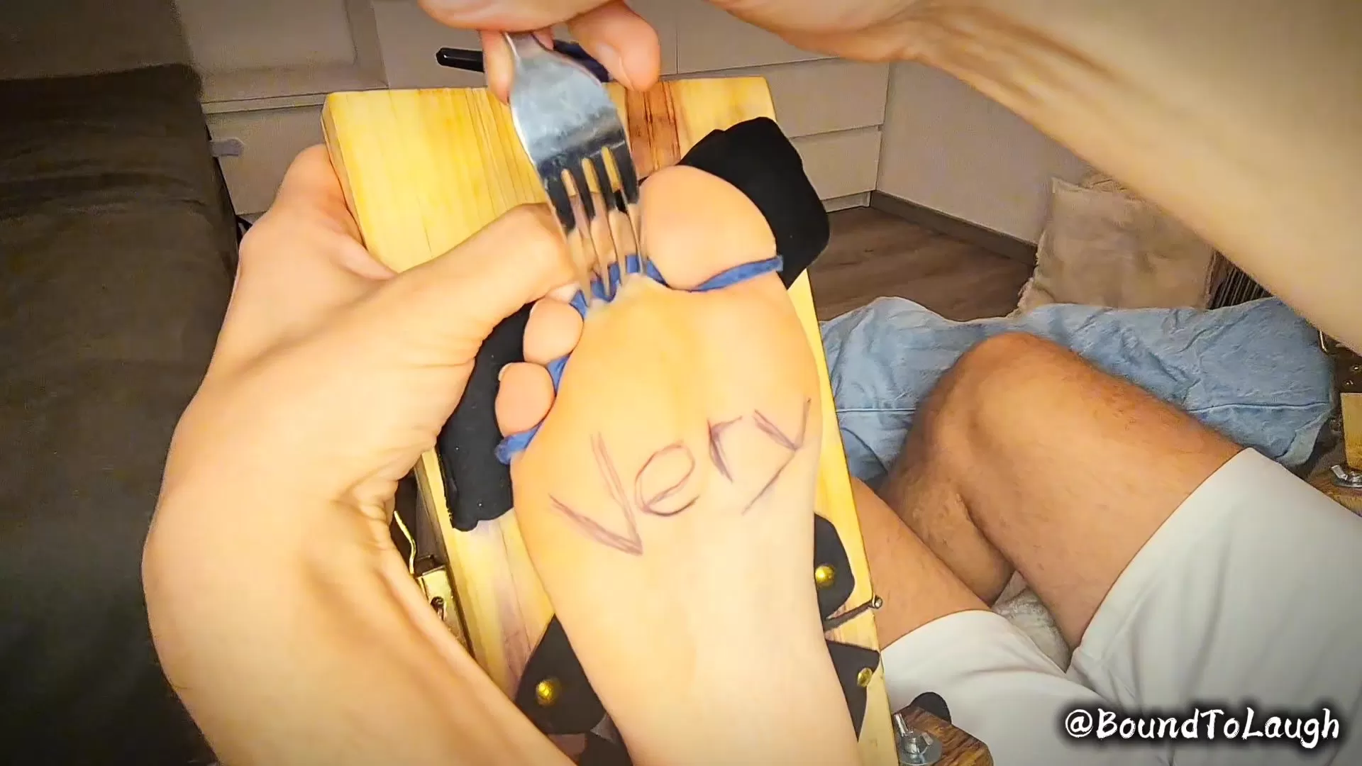 BoundToLaugh – Disobedient Wife Punished in Stocks – Extreme Foot Tickling & T.webp