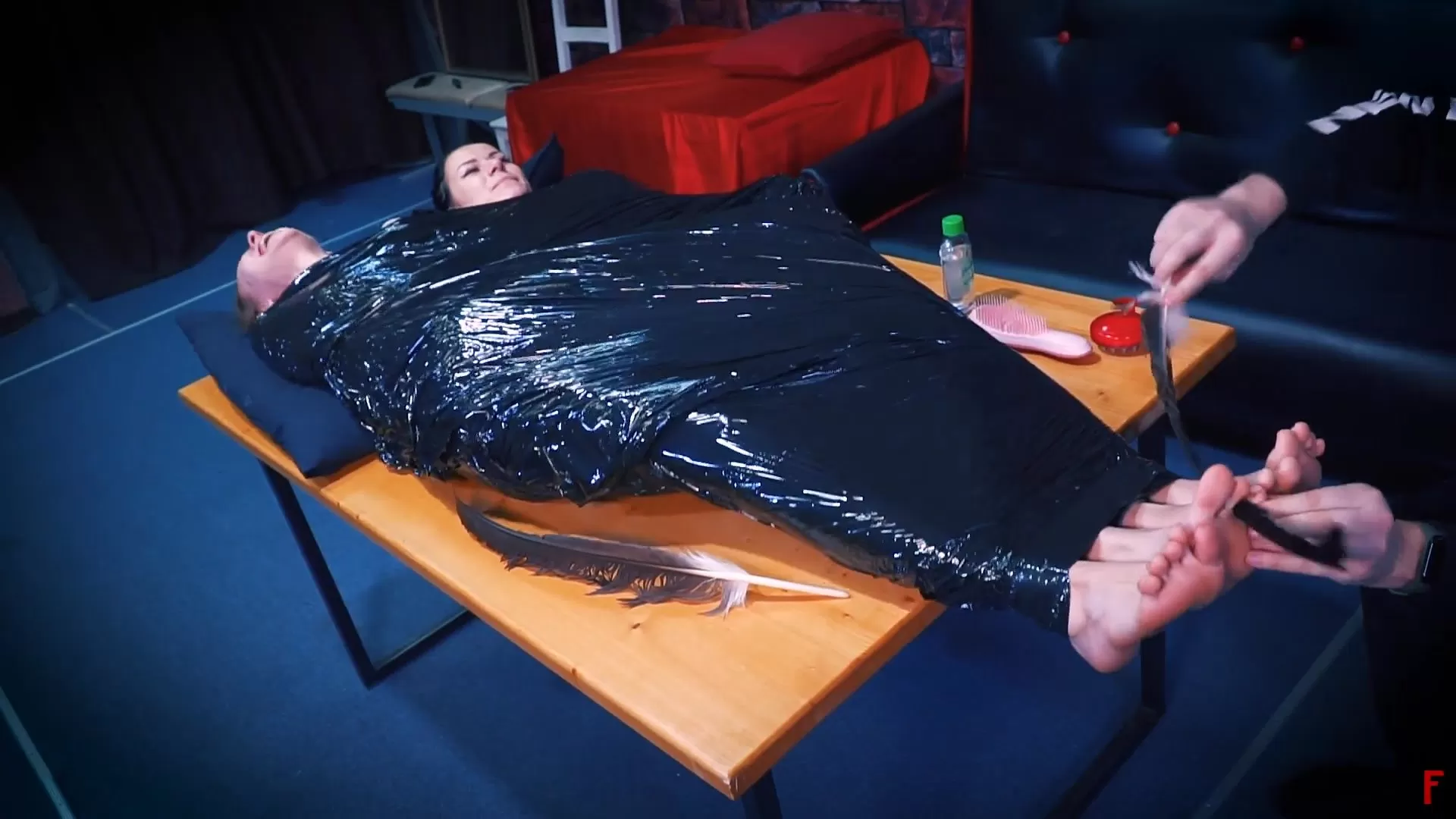 RussianFetish – Tickling protruding feet out of big cocoon with Ulyasha and Tai.webp